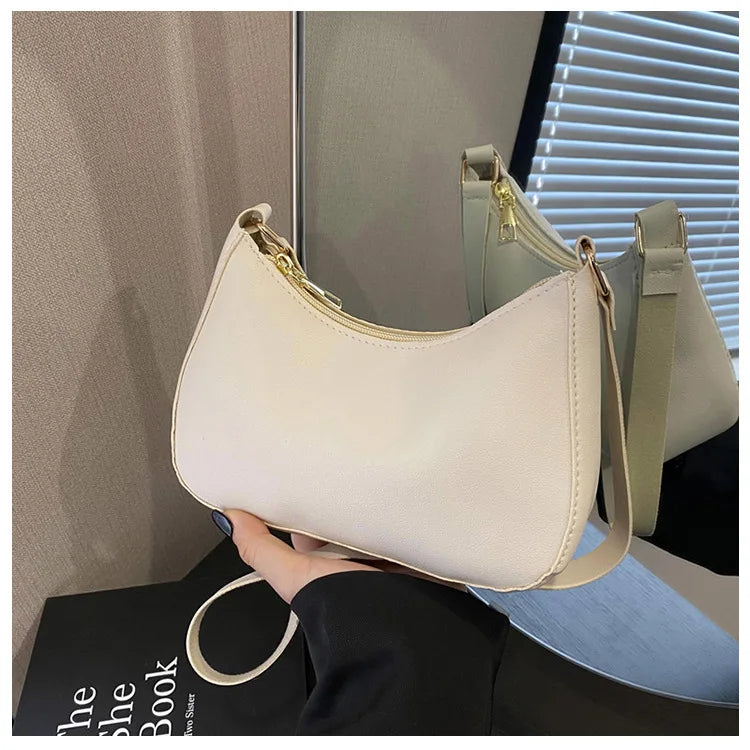Fashionable and Trendy Solid-Color Handbag