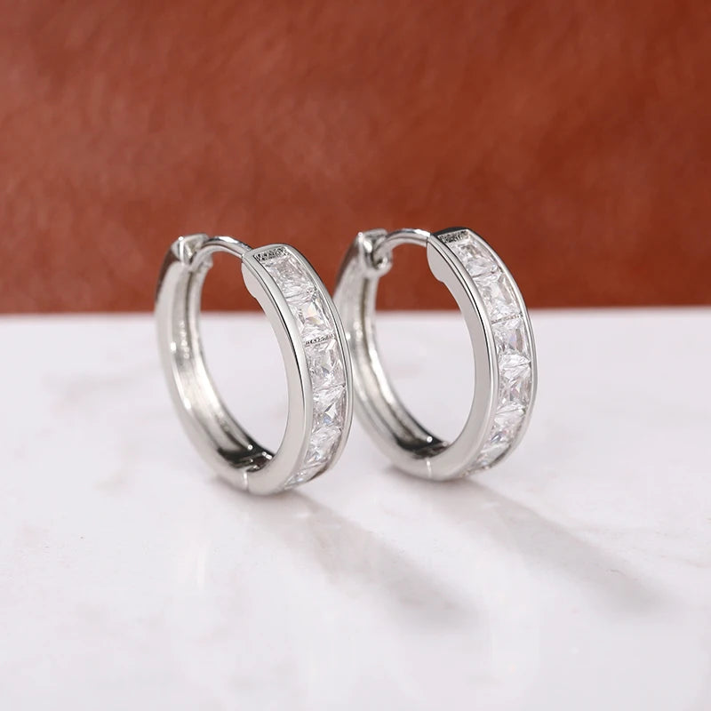 Huitan Hoop Earrings with Princess