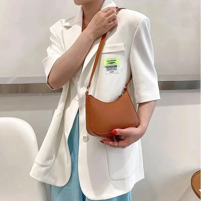 Fashionable and Trendy Solid-Color Handbag