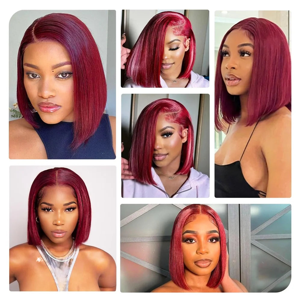 Burgundy 99j Bob Wigs
