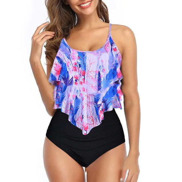 Swimwear Ruffles Women Suits