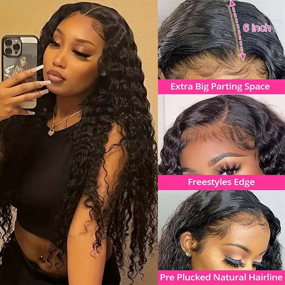 Human Hair Wigs 13x4 Deep Wave