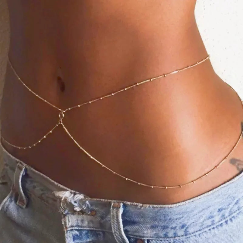 Fashion Simple Double Layer Bead Chain