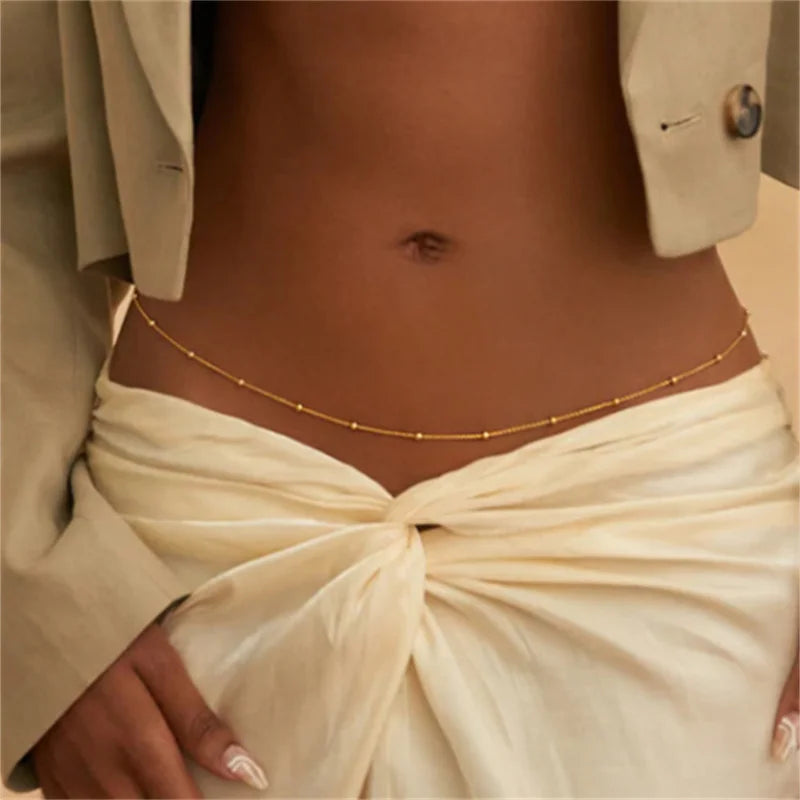 Simple Beaded Belly Chains
