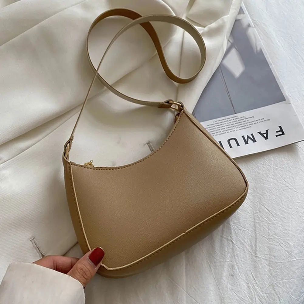 Fashionable and Trendy Solid-Color Handbag