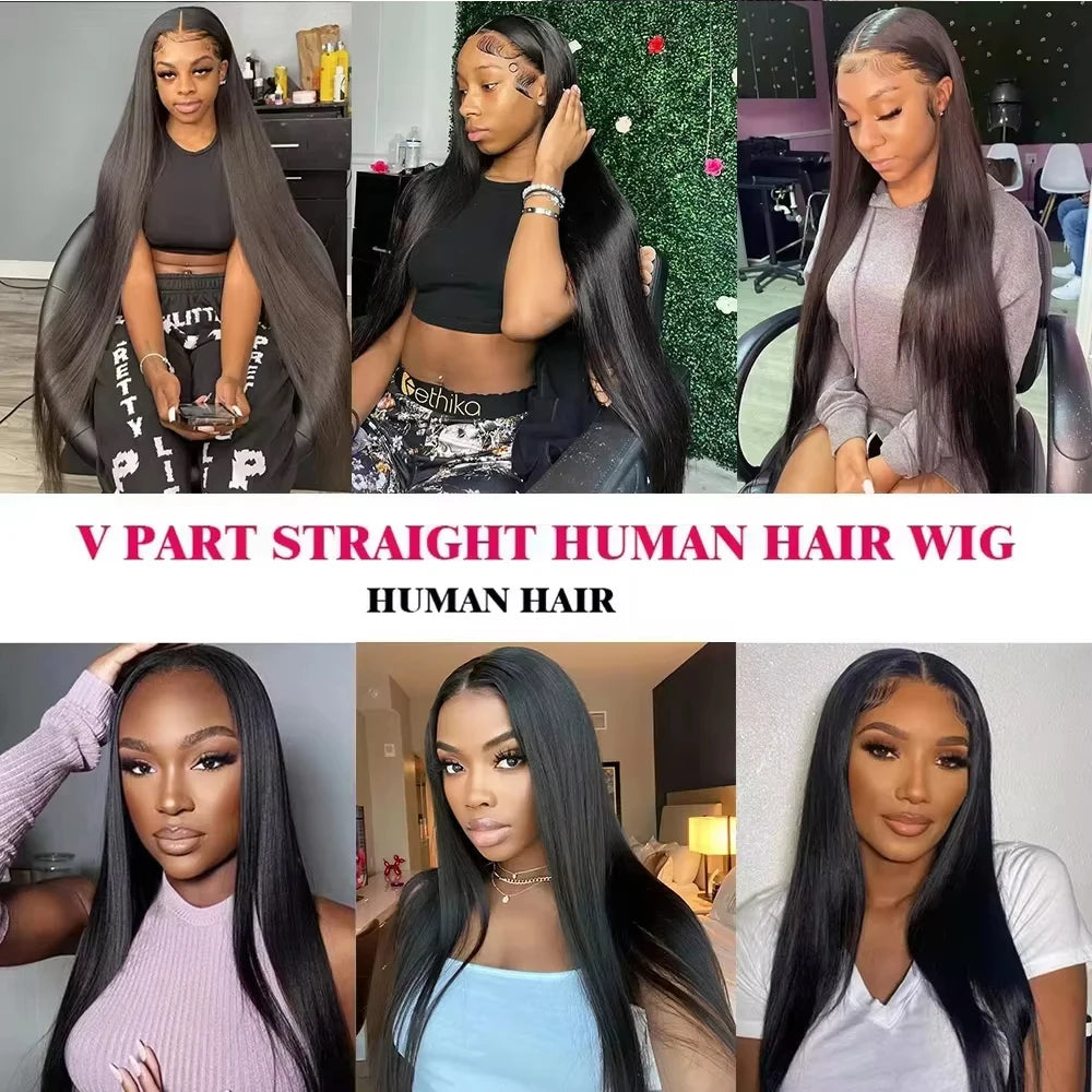 Brazilian V Part Wig Human Hair