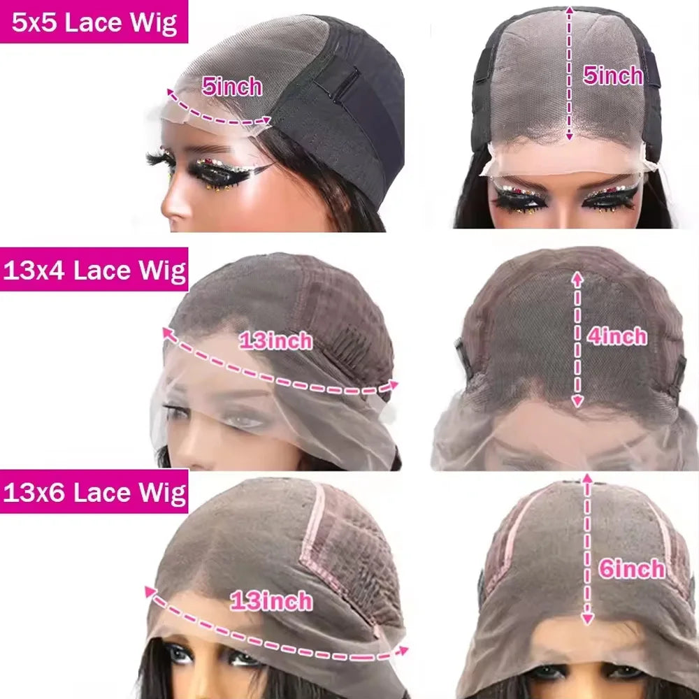 40 42 Inch Bone Straight Human Hair Wigs