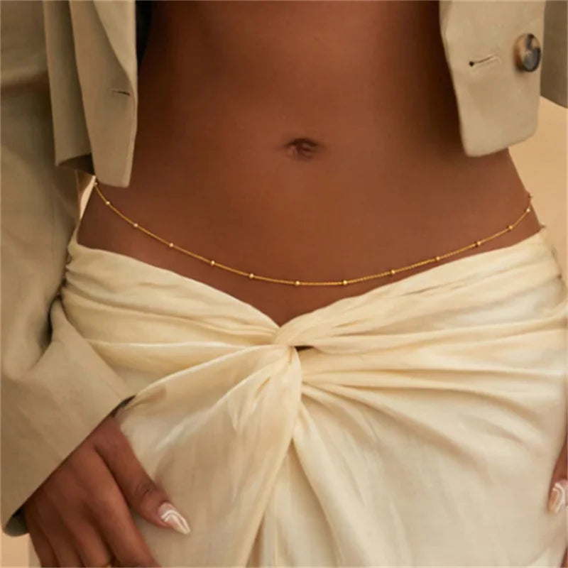 Simple Beaded Belly Chains