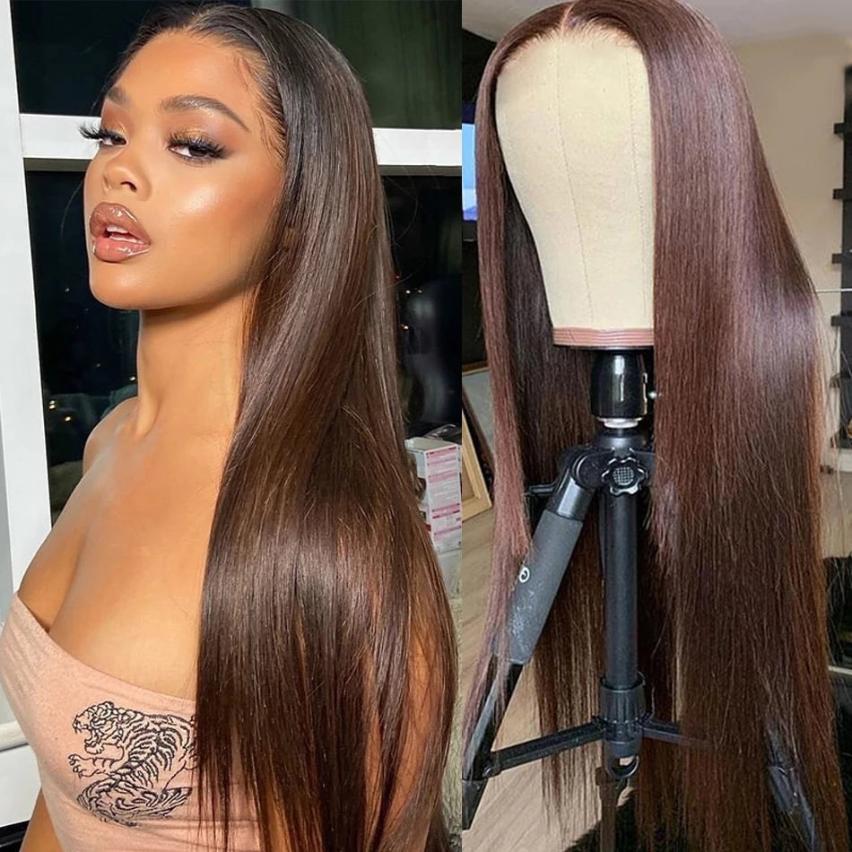 Brown Colored 13x6 Lace Front Human Hair
