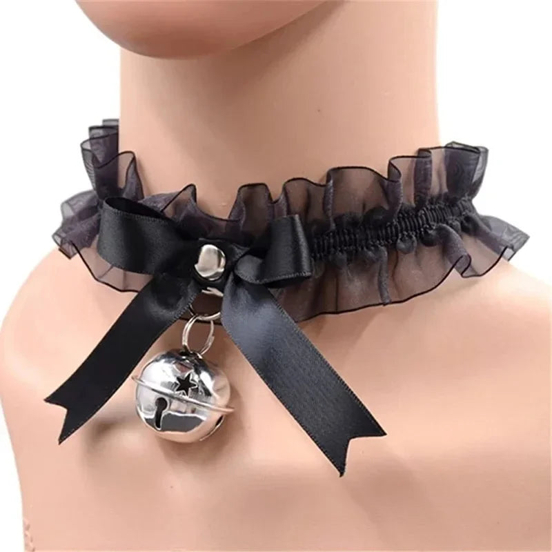 Lace Aesthetic Necklace Bow