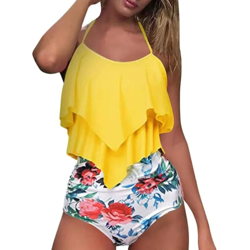 Swimwear Ruffles Women Suits