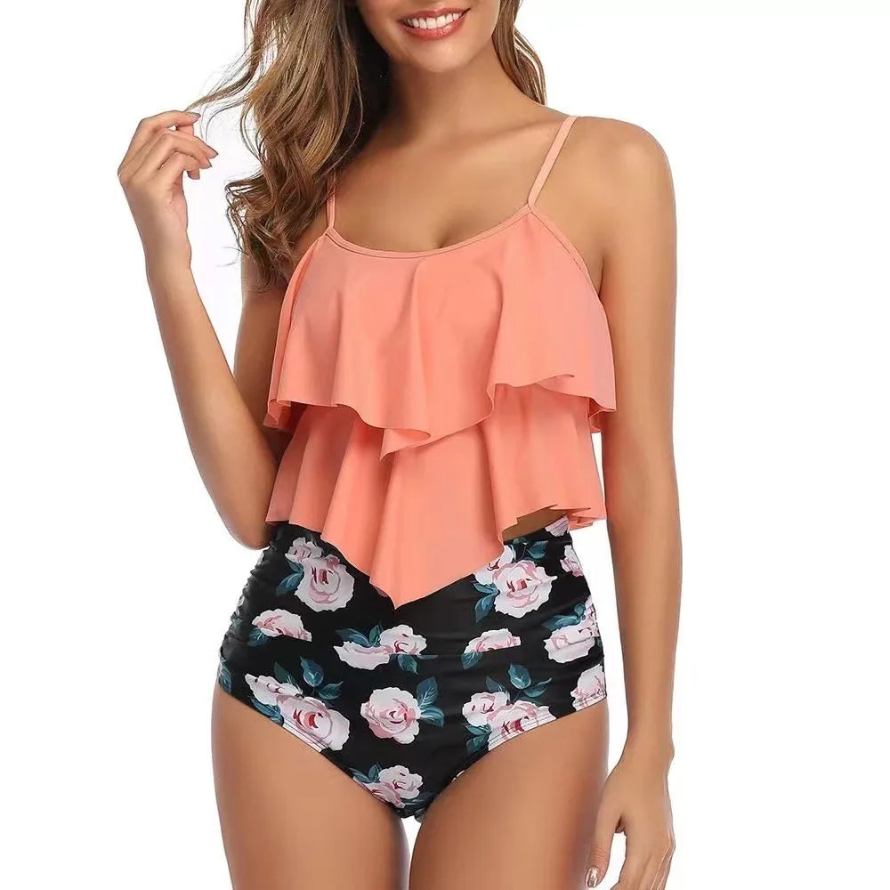 Swimwear Ruffles Women Suits