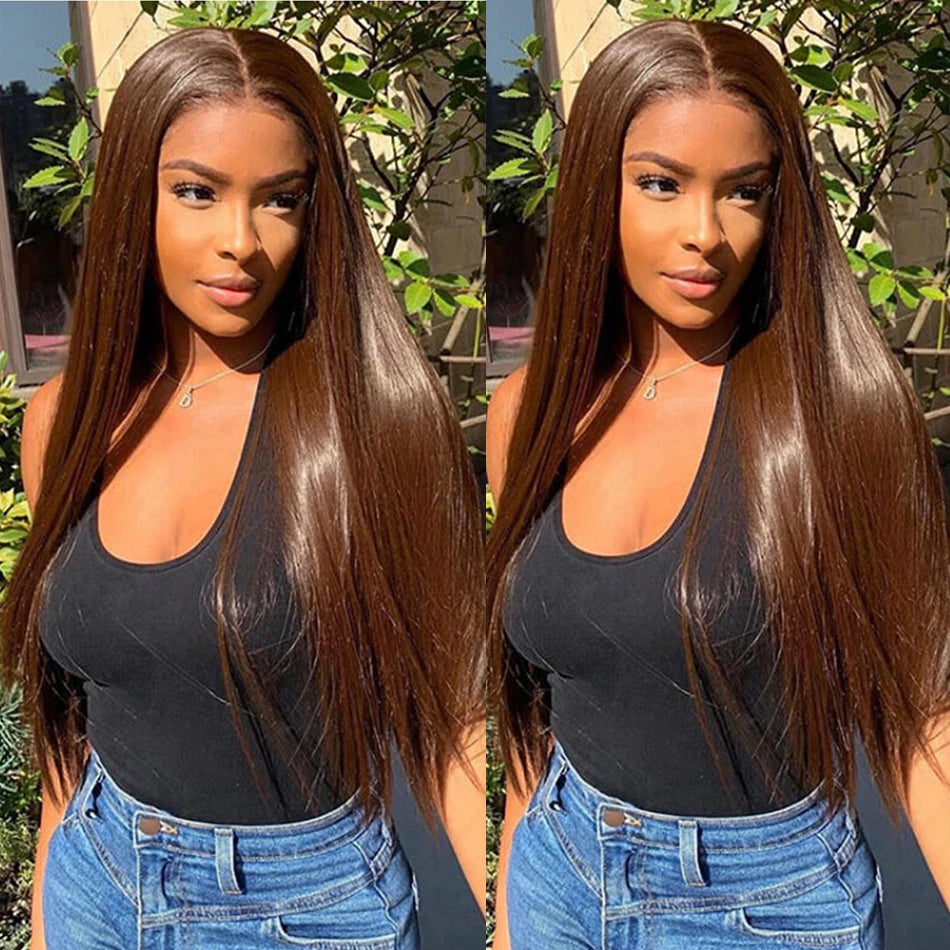 Brown Colored 13x6 Lace Front Human Hair