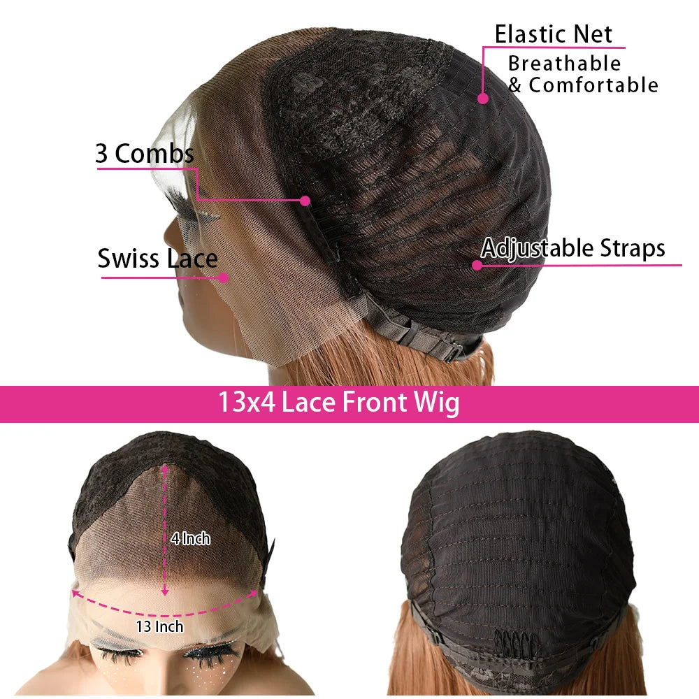 99J Burgundy Red Layered Lace Front Wig