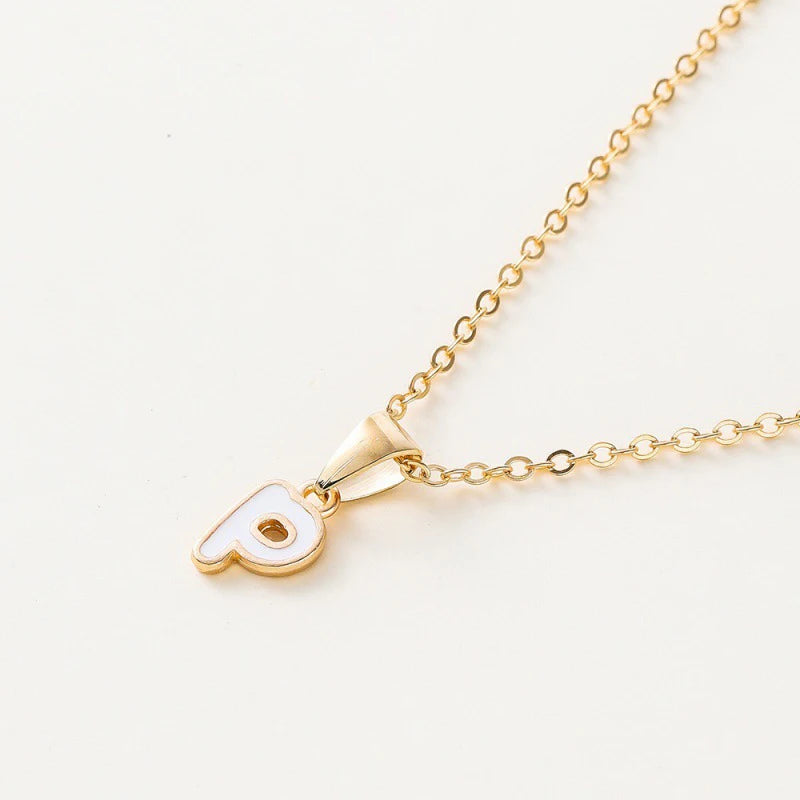 Name Initial Necklace For Women