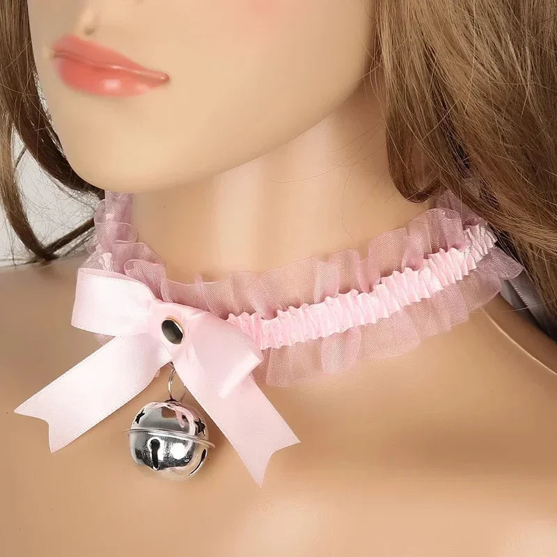 Lace Aesthetic Necklace Bow