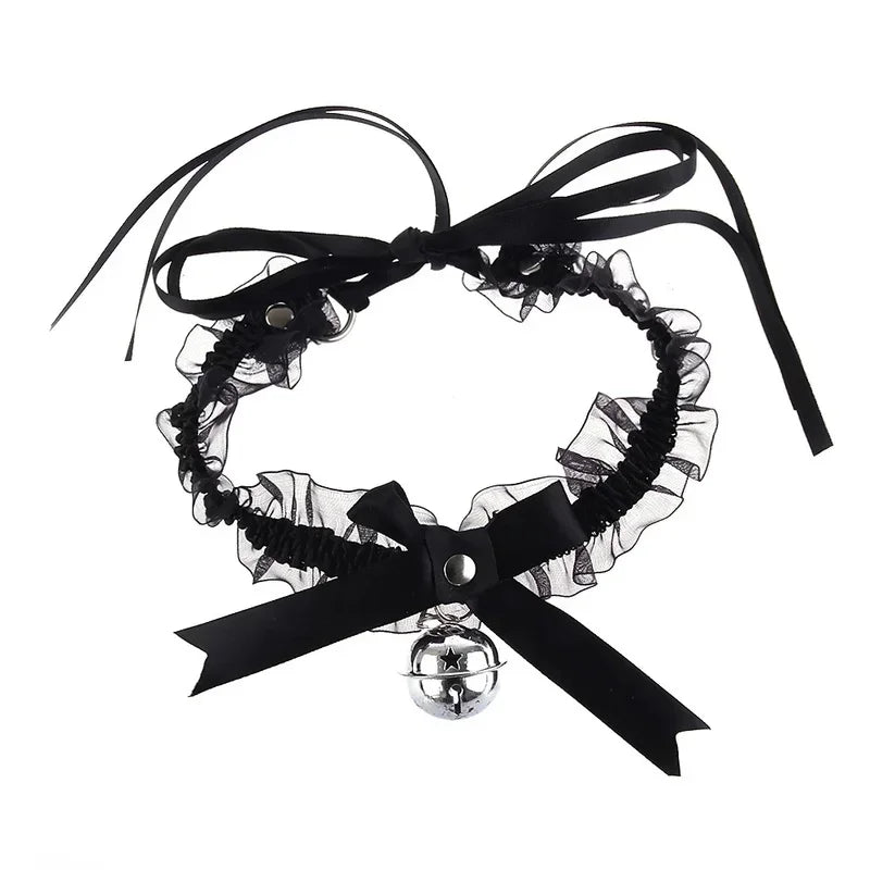 Lace Aesthetic Necklace Bow