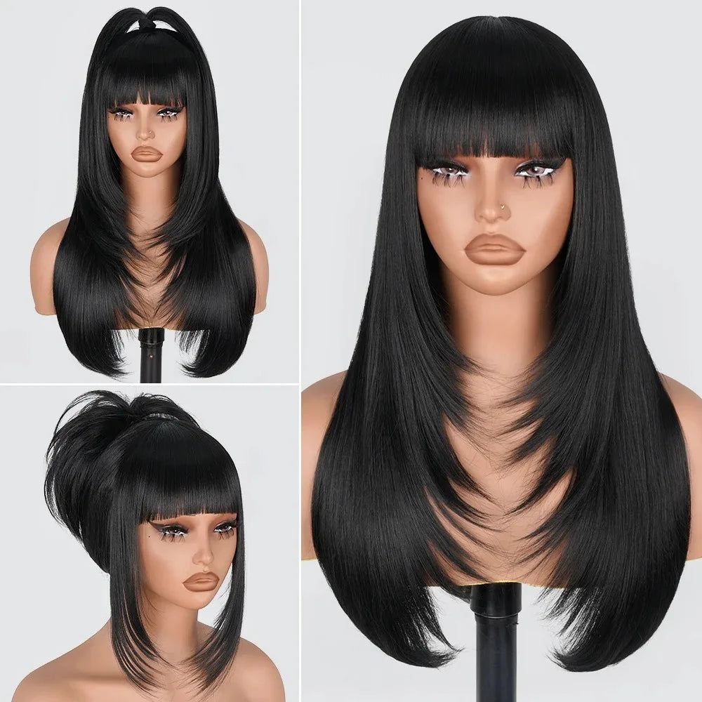 99J Burgundy Red Layered Lace Front Wig