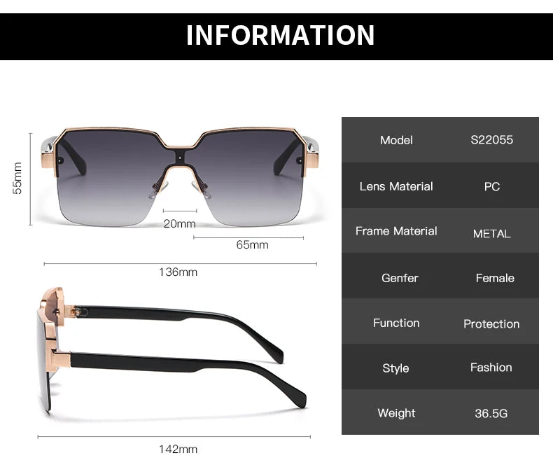 Men Women Frameless Square