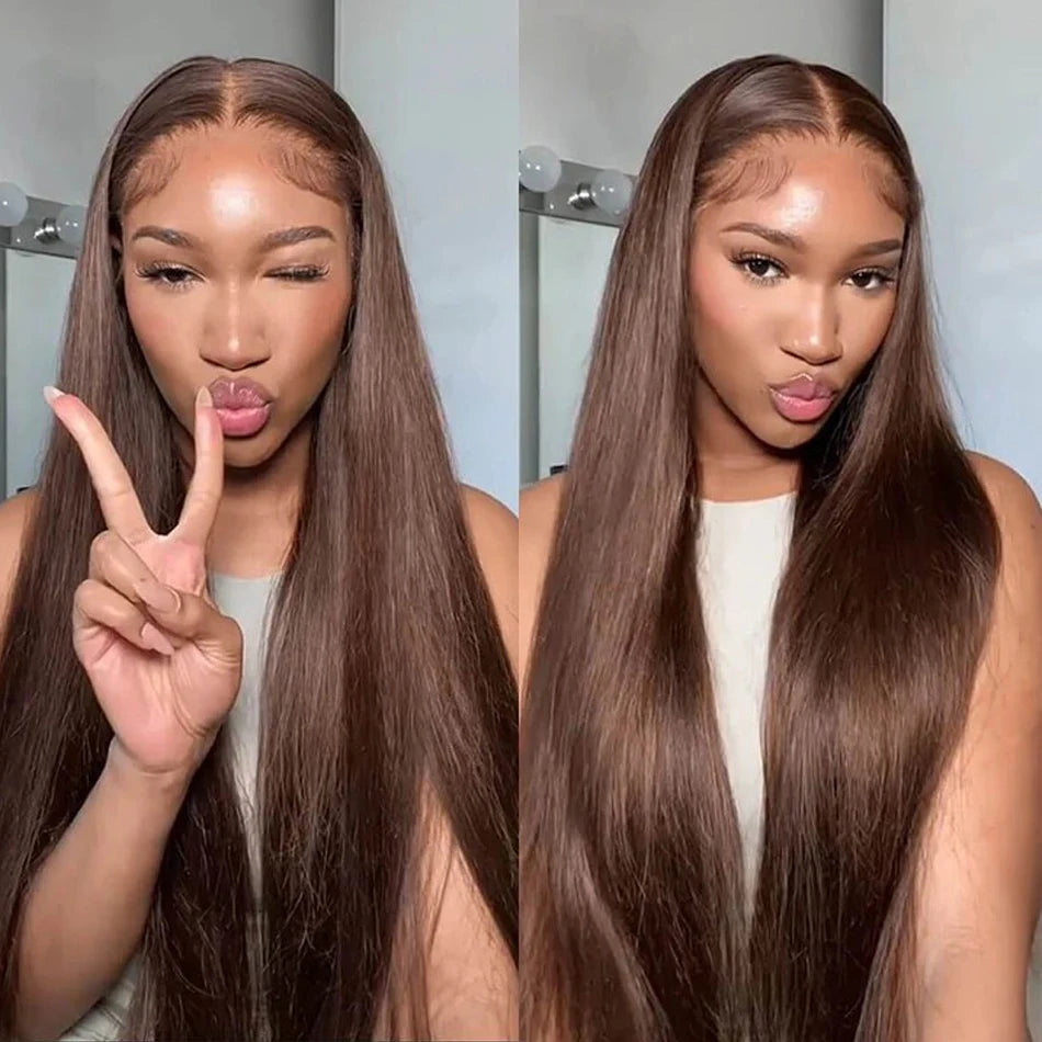 Brown Colored 13x6 Lace Front Human Hair