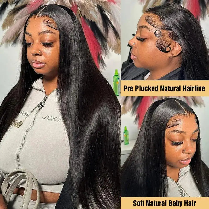 Natural Black Straight Lace Front Human Hair