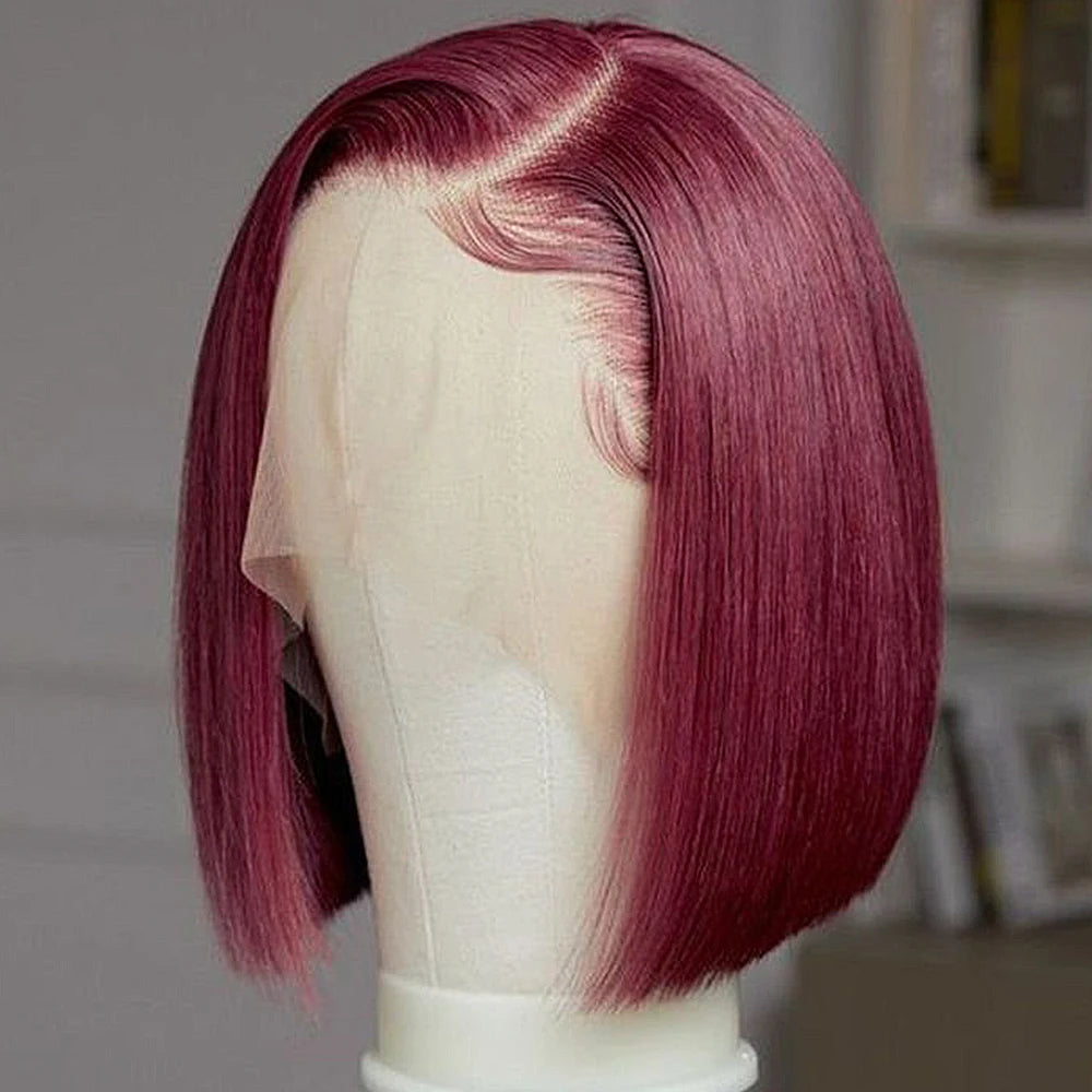99J Burgundy Short Bob Wigs