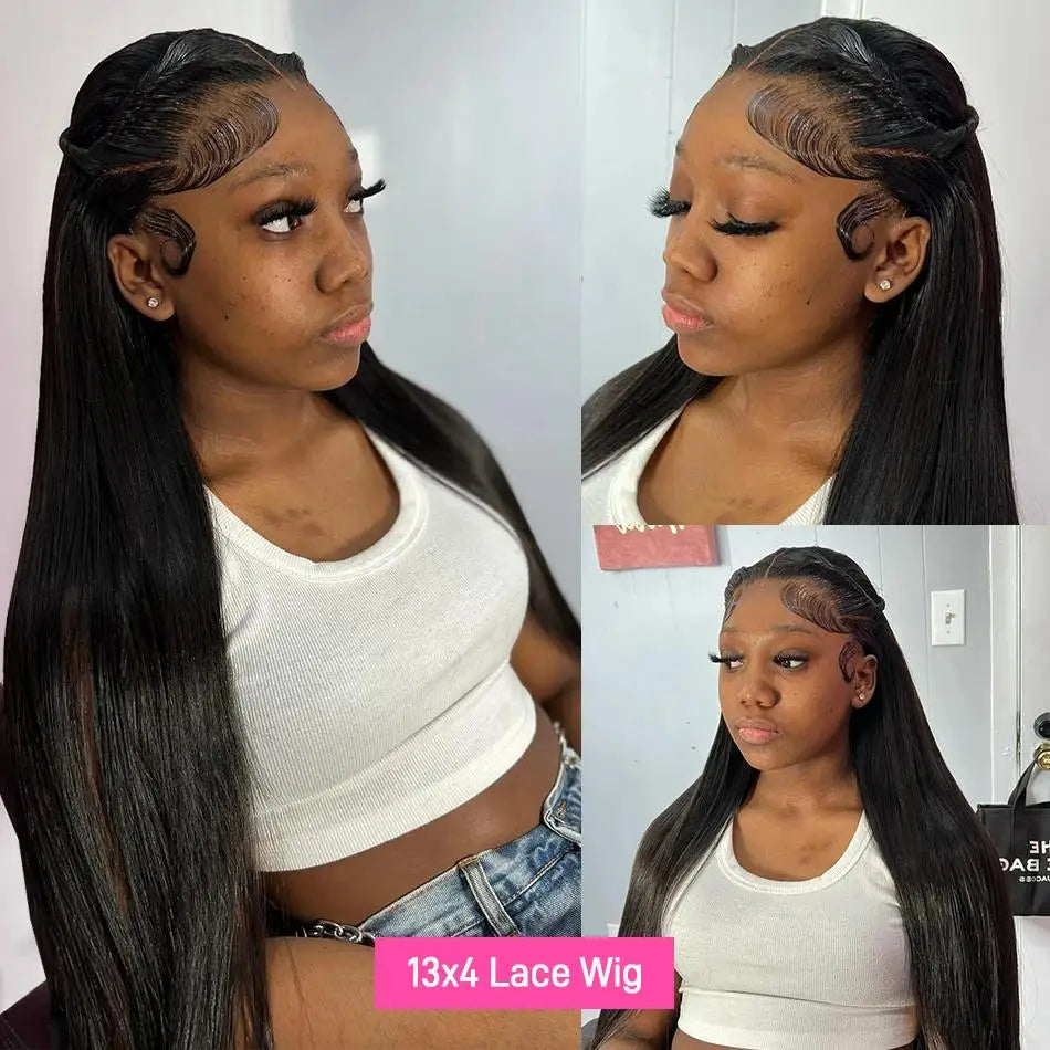 40 42 Inch Bone Straight Human Hair Wigs