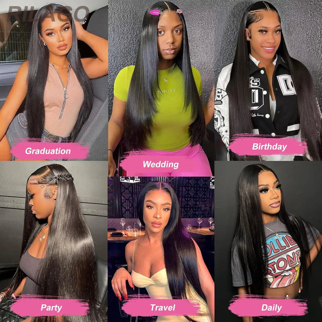 Natural Black Straight Lace Front Human Hair