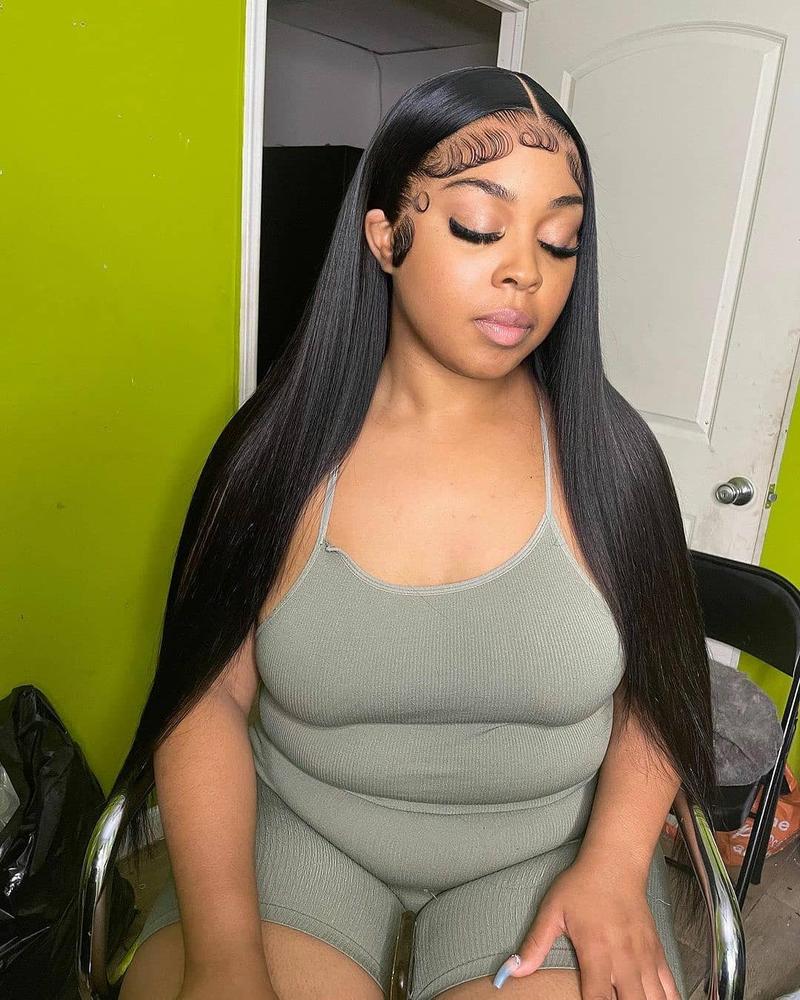 Natural Black Straight Lace Front Human Hair