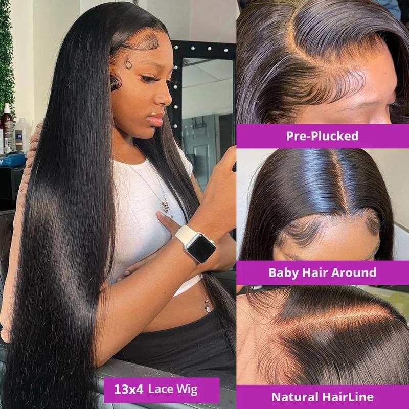 Natural Black Straight Lace Front Human Hair